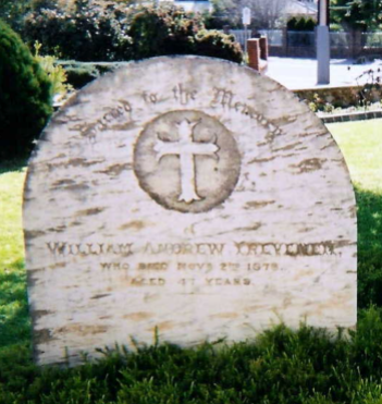 Headstone of William Andrew Trevenen - at St Matts. Courtesy Jo Shaw.